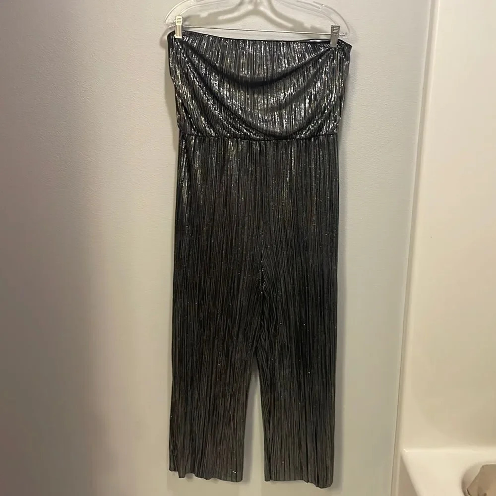 𝅺wild Fable woman’s silver jumpsuit